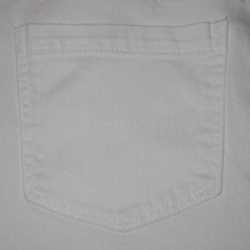 Chicos White Ankle Size 2.5 Platinum Skimmer 14 Embellished Studs Pocket Jeweled - Picture 11 of 14